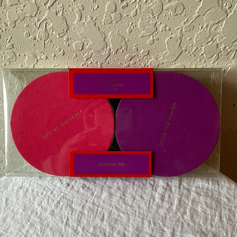 Kate Spade: Calls to Action Coaster Set- set of 24